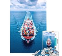 1000-piece Puzzle for Adults Container Ship on The Open Ocean Educational Challenge Presents for Women Hands-on Game for Ages 14 And over (50X75CM)