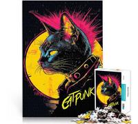 1000 Piece Puzzle For Adults Cool cat Learning Educational Toy 38x52cm for is ideal as a gift for the whole family for and Age 14 Years Up