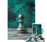 1000-piece Puzzle for Adults Copper Chess Pawn Toy Intellectual Game Brain Teaser Game Analysis And Logic Gifts for Women Men (Size 38x52cm)