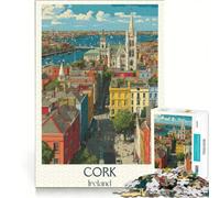 1000-piece Puzzle for Adults Cork Ireland Poster, Educational Games, Train Your Brain And Hands, Artists' Collection, Fine Arts 50x75cm