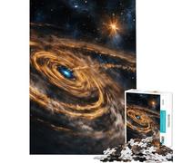 1000-piece Puzzle for Adults Cosmic Black Hole Spiral Help The Brain Exercise Difficult Challenge Relaxing Games for 14+ Puzzle Game Offered (38x26cm)