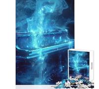 1000-piece Puzzle for Adults Cosmic Blue Grand Piano Puzzles for Teenagers Staycation Kill Time Help The Brain Exercise Unique Birthday And Gifts (38x26cm)