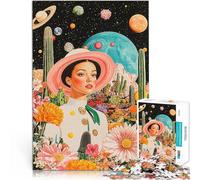 1000 Piece Puzzle For Adults Cosmic Garden Girl Family Game Stress Reliever Difficult Challenge Wishlist with Santa Claus 26x38cm