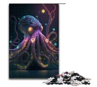 1000 Piece Puzzle For Adults Cosmic Octopus Family Activity Jigsaw Family Game Stress Reliever Difficult Challenge Puzzle 75x50cm