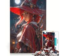 1000-piece Puzzle for Adults Crimson Under The Moon, Family Game, Decompressing Intellectual, Improving Love between Couples 38x52cm