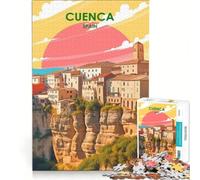 1000-piece Puzzle for Adults Cuenca Spain, Educational Games, Train Your Brain And Hands, Artists' Collection, Fine Arts 38x52cm