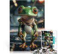 1000 Piece Puzzle For Adults Curious Frog Astronaut Dekomprimierendes intellektuelles Lernspielzeug Eltern-Kind-Interaktion75x50cm