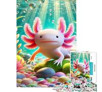 1000 Piece Puzzle For Adults Cute Axolotl Underwater Help The Brain Exercise Presents for Women Educational Toy for 14+ Puzzle Game Offered (38x52cm)