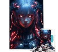 1000-piece Puzzle for Adults Cute Cyborg Anime Girl Educational Challenge Stress Reliever Educational Games Suitable for People Aged 14 And Above (38x26cm)