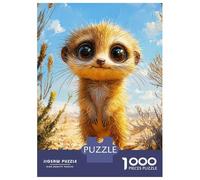 1000-piece Puzzle for Adults Cute Meerkat with Big Eyes Puzzles for Adults Toy Wall Decor Home Decoration Unique Birthday And Xmas Gifts 70x50cm/1000pcs