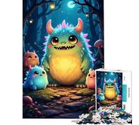 1000 Piece Puzzle For Adults Cute Monsters in A Forest Puzzles for Adults Anti-Stress Toys Birthday Present Deal As Gifts for The Whole Family (Size 38x26cm)