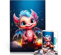 1000 Piece Puzzle For Adults Cute Rainbow Baby Dragon Staycation: Zeit totschlagen mit passendem Poster und Quizblatt75x50cm