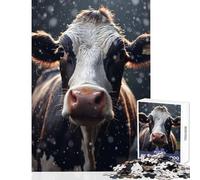 1000-piece Puzzle for Adults Cute Wet Cow Puzzles for Teenagers Staycation Kill Time Help The Brain Exercise Unique Birthday And Gifts (50x75cm)