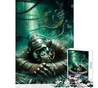 1000-piece Puzzle for Adults Cyber Primate︰ Survivor Toy Wall Decor Great Gift for Games Practical Game Wishlist with Santa Claus Size 38x52cm