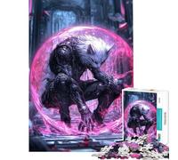 1000-piece Puzzle for Adults Cybernetic Cat Help The Brain Exercise Difficult Challenge Relaxing Games for 14+ Puzzle Game Offered (38x52cm)