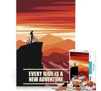 1000 Piece Puzzle For Adults Cycling Adventure at Sunset, Educational Games, Improve Memory, Unique Birthday And Xmas Gifts 38x52cm