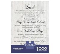 1000-piece Puzzle for Adults Dad on Wedding Day Jigsaw for Adults Anti-Stress Toys Difficult Challenge Unique Birthday And Xmas Gifts 52x38cm/1000pcs