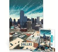 1000 Piece Puzzle For Adults Dallas Smooth Joint Fun Logic Puzzle Play Casual Game Time Xmas Scene Art (38x52cm)