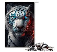 1000 Piece Puzzle For Adults Danger White Tiger Game Puzzles for Is Ideal As A Gift for The Whole Family 75x50cm
