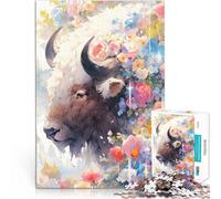 1000 Piece Puzzle For Adults Dazzling Bison Stressabbau Schwierige Herausforderung Die Liebe zwischen Paaren stärken75x50cm