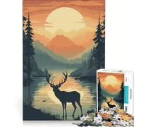 1000-piece Puzzle for Adults Dear Animal Retro, Educational Games, Train Your Brain And Hands, Artists' Collection, Fine Arts 50x75cm