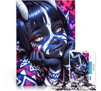 1000 Piece Puzzle For Adults Demon Girl Portrait Spielzeug-Intellektuelles Spiel Geeignet für die Schreibtischdekoration38x26cm
