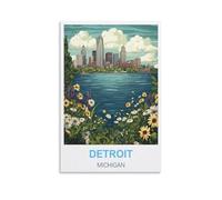 1000 Piece Puzzle for Adults，Detroit Michigan Puzzles for Adults Teens Kids 1000 Pieces Impossible Puzzles Games Gift Toys Home Decoration 52x38cm