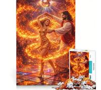 1000-piece Puzzle for Adults Divine Twins Dancing Family Game Pattern Assembly Unique Gifts for Birthday And Christmas 50x75cm