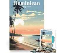1000-piece Puzzle for Adults Dominican Republic Travel Premium Cut Fun Brain Boosting Play Chill Game Play Christmas Calm Gift (38x26cm)