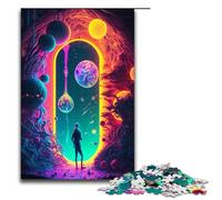 1000 Piece Puzzle for Adults Door to The Unknown Jigsaw for Educational Game Challenge Toy Artwork Gift 75x50cm