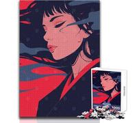 1000 Piece Puzzle For Adults Dreaming Woman Surreal Anime Minimalist Art Illustration Educational Family Game But Fun And Humorous Birthday Gifts Size 38x52cm