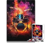 1000 Piece Puzzle For Adults Drums Enjoy Gentle Leisure Relaxation Stable Fit Accurate Cutting Toy Size 38x52cm