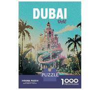1000 Piece Puzzle for Adults, Dubai UAE Mosaic Art Artwork, Challenging Brain Teaser, for Puzzle Lovers, Premium Puzzle Pieces, 52x38cm/1000pcs