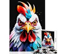 1000-piece Puzzle for Adults Dynamic Chicken Portrait Jigsaw Puzzles for Adults But Fun And Humorous Help The Brain Exercise Gifts for Friends And Family (38x52cm)