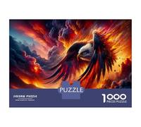 1000-piece Puzzle for Adults Eagle Art Print, Fantasy Bird Jigsaws for Adults Family Games Precision Cutting Unique Birthday And Xmas Gifts 38x26cm/1000pcs