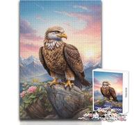 1000 Piece Puzzle For Adults Eagle King of The Mountain Enjoy Gentle Leisure Relaxation Stable Fit Accurate Cutting Toy Size 50x75cm