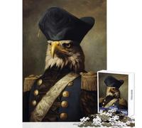 1000 Piece Puzzle For Adults Eagle Officer Educational Toy Art Work Gift Family Games with Matching Poster And Trivia Sheet Size 38x26cm