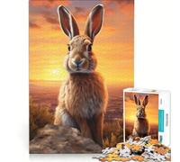 1000-piece Puzzle for Adults Easter Bunny At Sunrise, Impossible Game, Staycation Kill Time, Gifts for Friends And Family 38x52cm