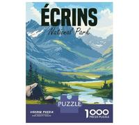 1000 Piece Puzzle for Adults, Ecrins National Park Artwork, Mindfulness Activity, Idea, Durable Puzzle Pieces, 70x50cm/1000pcs