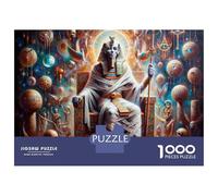 1000 Piece Puzzle For Adults Egyptian Pharaoh Art Print Adult Jigsaw Puzzle Relaxing Games Birthday Present Deal As Gifts for The Whole Family 38x26cm/1000pcs