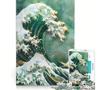1000 Piece Puzzle For Adults Elegant Hokusai Wave, Impossible Game, Fun Activities at Home, Christmas Birthday Gifts 38x52cm