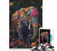 1000 Piece Puzzle For Adults Elephant Mandala Coloring, Impossible Game, Fun Activities at Home, Christmas Birthday Gifts 38x52cm