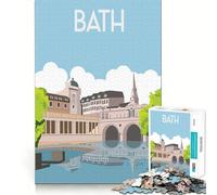 1000-piece Puzzle for Adults England Baths Europe Arch Premium Cut Fun Brain Boosting Play Chill Game Play Christmas Calm Gift (50x75cm)