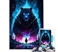1000 Piece Puzzle For Adults Epic Giant Bear Vs. Girl Warrior Jigsaws for Adults Hands-on Game Perfect Decoration Deal As Gifts for The Whole Family (Size 38x52cm)
