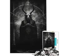 1000 Piece Puzzle For Adults Evil Demonic Baphomet for Educational Game Challenge Toy for Educational Game A Work of Art Great Gifts for Games (Size 50x75cm)