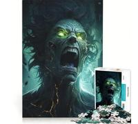 1000 Piece Puzzle For Adults Evil Green Zombie, Impossible Game, Fun Activities at Home, Christmas Birthday Gifts 38x26cm