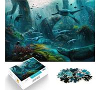 1000 Piece Puzzle For Adults Exploring the Mesozoic Sea Made of cardboard for 14+ Hands-on Game gifts for friends and family。size：26x38cm/10.24x14.96inch