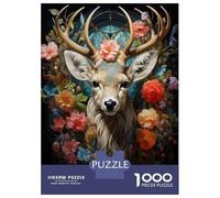 1000-piece Puzzle for Adults Fantasy Deer Art Print Jigsaw for Adults Anti-Stress Toys Difficult Challenge Unique Birthday And Xmas Gifts 70x50cm/1000pcs