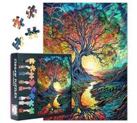 1000 Piece Puzzle for Adults Fantasy Landscape - Jigsaw Puzzles 1000 Pieces Tree, Hard Difficult Challenging Puzzle Forest Sunset (27.5"x19.7"), Family Game Night Gift & Home Decor