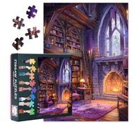 1000 Piece Puzzle for Adults, Fantasy Magic House Jigsaw Puzzles, Bookshelf Design Adult Puzzles 1000 Pieces, Challenging Puzzle for Family Educational Games 27.5x19.7 Inch (Mystery Series)